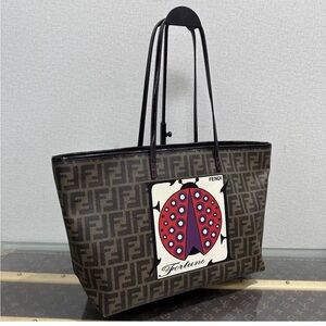 Fendi limited edition ladybug shoulder tote bag